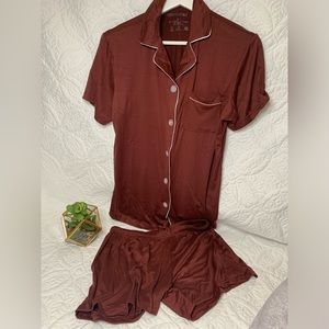 Women's pajama set, soft, with buttons, short sleeves